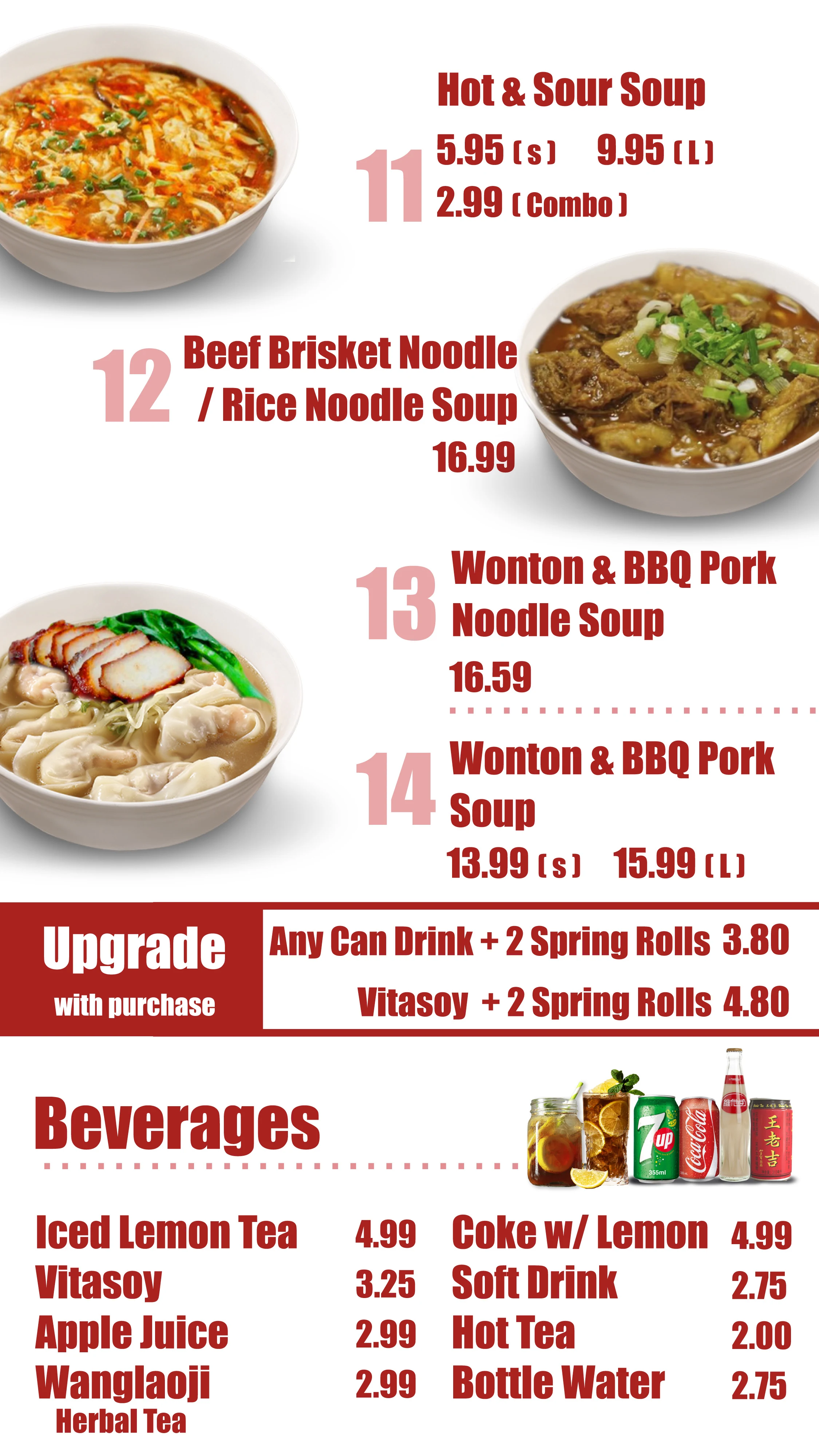 Soups & Beverage 汤品与饮品